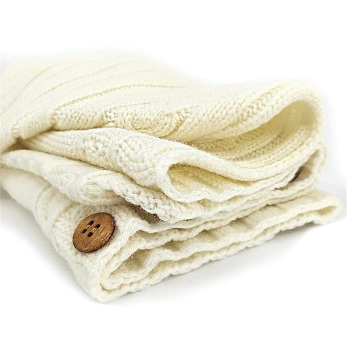 XMWEALTHY Newborn Baby Wrap Swaddle Blanket Knit Sleeping Bag Receiving Blankets Stroller Wrap for Baby Beige 0-6 Month
