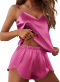 Ekouaer Satin Pajama Sets for Women 2 Piece Silky Cami Pj Set Soft Nightwear Lingerie Sleepwear Set