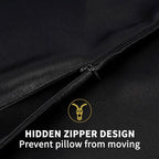 ZIMASILK 100% Pure Mulberry Silk Pillowcase 2 Pack, Soft and Smooth,Both Sides Premium Grade 6A Silk,600 Thread Count,with Hidden Zipper (Queen 20''x30'',Black)