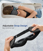 Voerou Sleep Headphones Sleep Mask Bluetooth 5.4 Earphones, Sleeping Headphones Eye Masks for Men Women, 100% Black Out Eye Covers for Sleeping, Relaxation Christmas Tech Gifts for Teen Boys Mom Dad