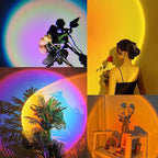 Sunset Lamp Night Light - 16 Colors & 4 Modes Sunset Projection Lamp with Remote, Color Changing Rainbow Sunlight Lamp, Romantic Visual Led Light Projector for Photography Room Decor