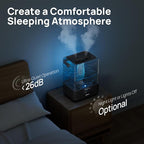 CHIVALZ Humidifiers for Bedroom Large Room Home, 6L Cool Mist Humidifier for Baby and Plant, Oil Diffuser, Top Fill Humidifier with Night Light, Quiet 26dB, Up to 50H, Black 1Pack