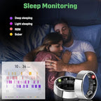 FAHKNS Smart Health Ring for Women Men: Fitness Tracker Ring with Heart Rate,Blood Oxygen,Sleep Monitor,Stress,Steps Counter,IP68 Waterproof for iOS & Android,No APP Fees (Silver,10#)