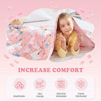 HOSUKKO Weighted Blanket - 5 lbs Cooling Pink Unicorn Heavy Blanket - Small Size Breathable Blanket for Hot Sleepers(36 * 48 inches, 5 lbs)