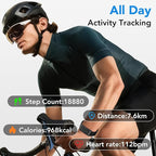 Health Activity Fitness Trackers, 2025 Wearable Smart Bracelet, 120+ Sport Modes Smart Band, All-Day Continuous Heart Rate Blood Pressure Stress HRV Monitor, 24H Sleep Tracker with Free App