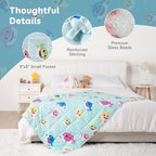 Kivik Weighted Blanket 3lbs, Green Shark Heavy Blanket Throw, Small Weighted Cooling Blankets 3 Pounds, Cute Blanket for All-Season, 36x48 Inches Green