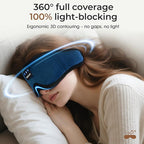 Sleep mask Headphones,100% Blackout 3D Zero Eye Pressure Bluetooth Sleep mask Breathable Eye mask with Bluetooth Headphones Sleep Headphones for Side Sleepers, 14H Playtime&Bluetooth 5.4 Blue