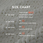 YnM Cooling Weighted Blanket, Handmade Chunky Yarn Knitted Design, Temperature Regulating and Breathable, Machine Washable Throw for Sleep or Home Decor (White, 80x87 Inch, 25lbs)