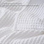 PHF Ultra Soft Waffle Weave Throw Blanket 50"x 60"- Washed Lightweight Breathable Cozy Woven Blanket for Bed - Aesthetic Decor for Couch Bedding Sofa Home Car - White