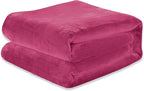 Elegant Comfort Luxury Velvety Feel Blanket, All-Season Lightweight Blanket, Ultra Plush, Soft, Cozy-Fuzzy Flannel Fleece for Couch, Sofa, Bed, Travel, Solid Design, King/California King, Hot Pink