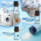 ARVIDSSON Clean Essential Oils Set, Natural Fragrance Oil for Diffuser, Soap Making - Fresh Linen, Clean Home, Fresh Cotton, Soft Powder, Blossom Soap, Lemongrass, Refreshing Scented Oils for Home