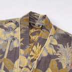 Womens Boho Floral Print Robe Lightweight Short Sleeve Bathrobe Soft Kimono Robes V-neck Loungewear with Pockets