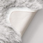 MIULEE Luxury Super Soft Fluffy Area Rug Faux Fur Sheepskin Rug Decorative Plush Shaggy Carpet for Bedside Sofa Floor Nursery 2 x 6 Feet, Gradient Grey