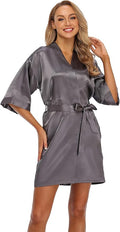 Robe for Women Silky Lightweight Satin Kimono Bride Bridesmaids Wedding Party Robes Dressing Gown Summer Loungewear