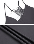 Ekouaer Satin Pajamas Women Lace Sleepwear Lingerie Cami Shorts Set Nightwear XS-XXL