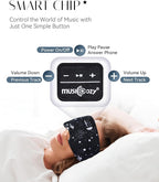 MUSICOZY Sleep Headphones Bluetooth Sleep with Headphones Eye Wireless Bluetooth 5.4 with Adjustable Headband Total Blackout for All Night Sleep, Travel & Nap