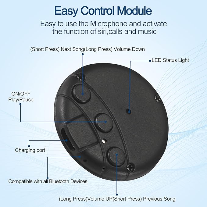 Bluetooth Speakers Module - Pillow Speaker with Mic, DIY Bluetooth Headset, Beanie and Headband Replacement Module for Sleep Headphones
