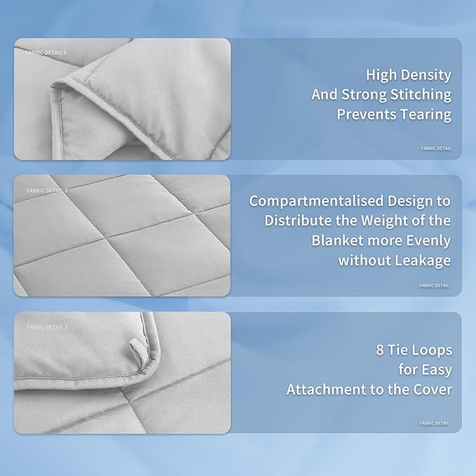 Topcee Weighted Blanket for Adults (15 lbs, 60" x 80") Queen Size Soft Cooling Heavy Blanket Sleeping, Apply to 130-160 lbs Body, Thick Breathable Blanket with Glass Bead, Easy Care