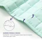 YnM King Size Weighted Blanket for Adults (88x104 Inches, 25 Pounds, Mint Green), Exclusive Smallest Compartments with Glass Beads, Heavy Bed Blanket for Two Persons of 110~190lbs on Queen or King Bed