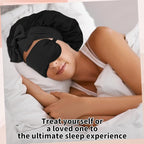 Satin Bonnet Set, Hair Bonnet for Sleeping Silk Bonnet with Eye Mask for Women Curly Hair
