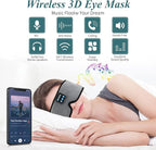 Sleep Headphones, Update Wireless 3D Eye Mask with Ultra-Thin HD Stereo Speakers for Side Sleepers, Air Travel, Meditation and Relaxation Grey