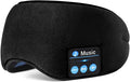 Sleep Headphones - Sleep Mask with Bluetooth Headphones (Black), Washable Bluetooth Sleep Mask, Built-in Speaker and Microphone, Side Sleeping, Meditation & Travel