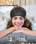 LC-dolida Sleep Headphones Headband Bluetooth 5.4, Headband Earphones Wireless with USB C Charge Port, Sleep Mask for Sleeping, Sports, Gifts, Workout, Jogging, Yoga, Insomnia, Air Travel, Meditation