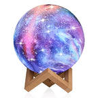 GDPETS Moon Lamp Kids Night Light Galaxy Lamp - 16 Colors Moon Light with Wood Stand Remote & Touch Control USB Rechargeable Gift for Girls Lover Birthday - 5.9 inch