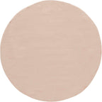 SAFAVIEH Washable Rug Faux Rabbit Fur Shag Collection - 6' Round, Beige, Slip Resistant & Easy Cleaning, Ideal for Living Room, Bedroom, Kids Playroom, Nursery, Dining Space (FRF976B)