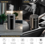 Waterless Essential Oil Diffuser Starter Kit - No Water Needed, Battery Operated Mini Scent Air Machine, Included 3x20ML Essential Oils, Portable Aromatherapy Diffuser for Home & Car, Black, 2Pack