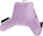 Clara Clark Reading Pillow for Kids & Teens with Shredded Memory Foam, Backrest Pillows for Reading, Watching, and Gaming, Use on The Couch, Bed, or Floor, Adjustable Support, Washable Cover Lavender