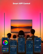 LED Corner Floor Lamp, 2-Pack Smart RGB Corner Lamp with APP & Remote Control, Floor Lamp Dimmable with 16 Million Colors, Music Sync, Standing Lamps for Living Room, Bedroom