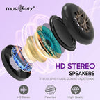 MUSICOZY Sleep Headphones, Bluetooth 5.4 Sleep Mask Headband Headphones Sleeping Eye Mask, Wireless Music Earbuds Earphones with HD Stereo Speakers Cool Gadgets Gifts (Violet)