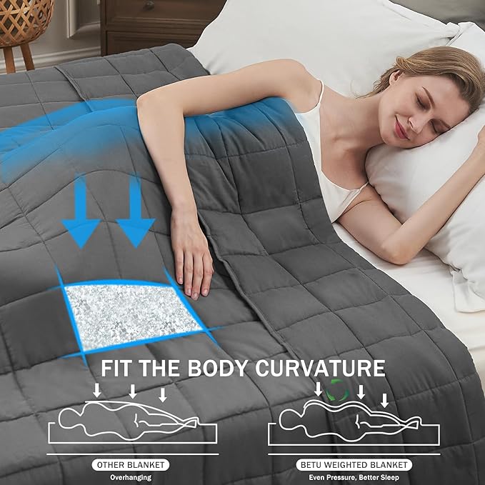 Weighted Blanket for Adults 20lbs, 78"x86", King Size Cooling Heavy Throw Blanket for 130-220lbs, Microfiber Soft Thick Big Blankets Weighted Comforter Breathable Gift for Sleeping, Grey
