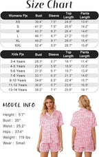 Girls & Womens Satin Pajamas Set, Silk Button-Down Sleepwear 2 Piece Nightwear, 3 Years - Women XXL