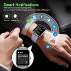 Smart Watch for Men Women, 1.85" HD Fitness Tracker with Bluetooth Calls, 5 ATM Waterproof, 130+ Sport Modes, 24/7 Heart Rate/Sleep Monitor, Pedometer, Calories, Smartwatch for Android iOS (Purple)
