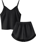 Girls & Women Silk Pajamas Set Satin Camisole Sleepwear 2 Piece Pjs, 3 Years - Women XXL