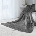 ALANSMA Reversible Weighted Blanket for All Season, Luxury Velvet, Warm and Cool, Adult 7Lb Grey Weighted Blanket, Enjoy Sleeping Anywhere(Grey,40"x60" 7lbs)