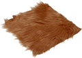 PATIKIL 12" Locker Rug, Small Area Rug Mini Faux Fur Rugs Small Locker Carpet Soft Fluffy Tiny Photography Props Square for Nail Photo Tabletop Background Picture Decoration, Brown