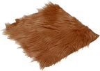 PATIKIL 12" Locker Rug, Small Area Rug Mini Faux Fur Rugs Small Locker Carpet Soft Fluffy Tiny Photography Props Square for Nail Photo Tabletop Background Picture Decoration, Brown