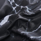 CLOTHKNOW Black Marble Queen Comforter Set Black Bedding Comforter Sets Black White Abstract Comforter Queen Men Women Queen Size Comforter Sets
