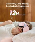 Voerou Sleep Headphones 3D Sleep Mask with Bluetooth 5.4 Headphones, Eye Maks for Sleep with Soft Breathable Fabric & HD Stereo Speakers, Cool Tech Gadgets Christmas Gift for Men Women Teen Boys Dad