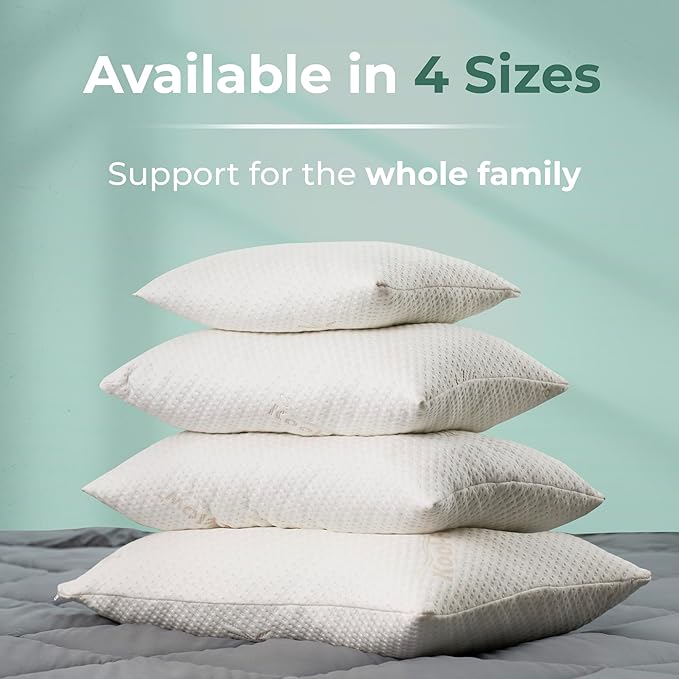 Snuggle-Pedic Travel Shredded Memory Foam Support Pillow - Compact Cooling Ergonomic Design for Side Sleepers, Pregnancy, Post-Surgery, Neck and Lumbar Support - Lightweight & Washable - USA Quality