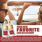 HoogaLife Car Air Freshener Diffuser 2 Pack Hanging Air Freshener Diffuser - Apple Cider Fragrance Oil Air D iffuser for Car, 45+ days Long Lasting Fragrance Made in USA （F11）