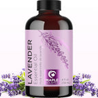 Pure Lavender Essential Oil - Lavender Oil for Hair Skin and Nails Plus Aromatherapy Diffusers Humidifiers Linens and Baths for at Home Spa Self Care - Premium Grade Non-GMO in Glass Bottle (4 Fl Oz)