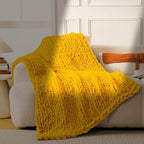 Ultra Soft Chunky Knit Throw Blanket 40x50 Hand Knitted Warm Chenille Throw Blanket, Home Decor Soft Thick Yarn Cable Knit Blan ket Breathable Fleece Banket Christmas for Couch Bed Sofa Best Gift