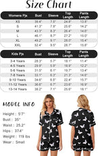 Girls & Womens Satin Pajamas Set, Silk Button-Down Sleepwear 2 Piece Nightwear, 3 Years - Women XXL