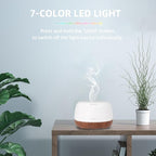 SEEDSEEL 300ML Essential Oil Diffuser, Mini Aromatherapy Diffuser with Remote Control, 7 Color Changing LED Light, 4 Timer for Bedroom, Room, Office