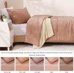 WRENSONGE Twin/Twin XL Comforter Set for Girls Teens, 1 Dusty Pink Comforter & 1 Pillow Sham, Soft Lightweight Kids Comforter Sets for All Seasons Dorm Bedding