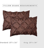 Elegant Comfort 8-Piece Pinch Pleated Comforter Set -All Season Complete Bed in a Bag, Includes 4pc Smart Sheet Set, Bed Skirt, Comforter, Matching Pillowcases and Shams, Twin/Twin XL, Chocolate Brown